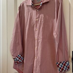 Thomas Dean Red Dress Shirt